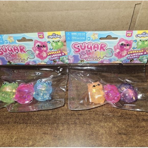 Other - Sugar Swaps Triplets•Frogs & Kitties Squeeze Squish Trade Viral Toy NEW 6pcs tot